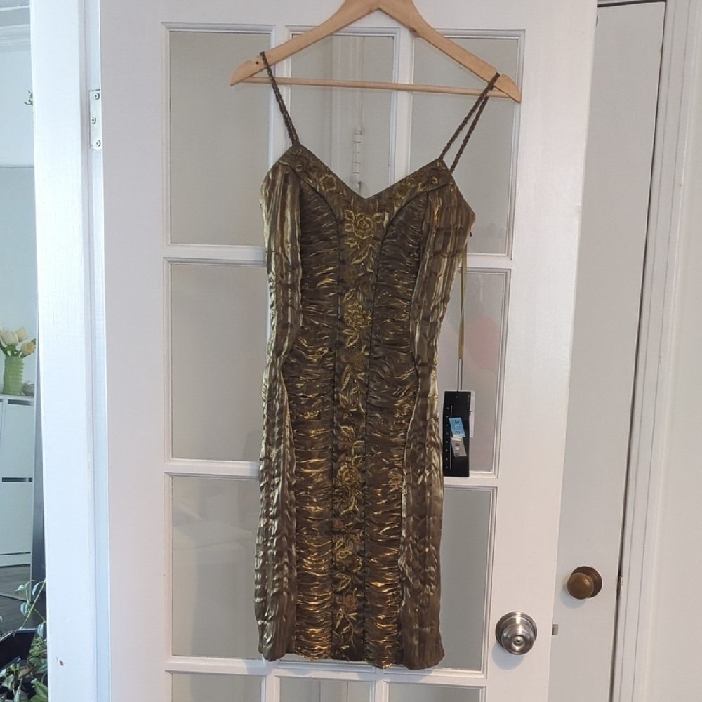 SUE WONG mini dress - size 2 - deadstock